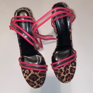 Cheetah Print & Pink Block Heels